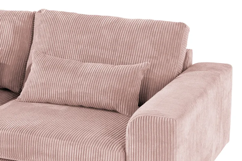 Copenhagen 4-sits Vänstervänd L-formad Divansoffa i Manchester - Rosa - Möbler - Vardagsrum - Soffor - Divansoffa & schäslong