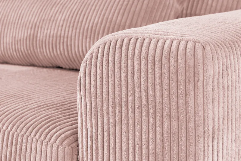 Copenhagen 4-sits Vänstervänd L-formad Divansoffa i Manchester - Rosa - Möbler - Vardagsrum - Soffor - Divansoffa & schäslong