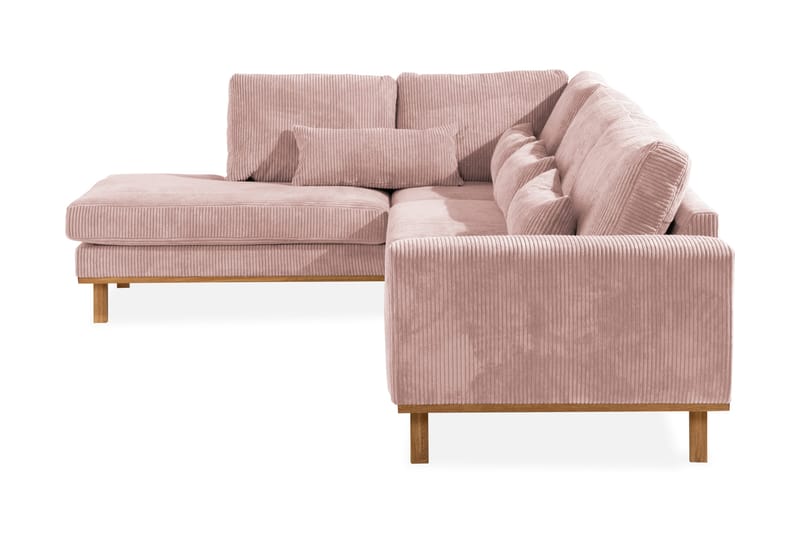 Copenhagen 4-sits Vänstervänd L-formad Divansoffa i Manchester - Rosa - Möbler - Vardagsrum - Soffor - Divansoffa & schäslong