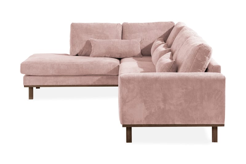 Copenhagen 4-sits Vänstervänd L-formad Divansoffa i Manchester - Rosa - Möbler - Vardagsrum - Soffor - Divansoffa & schäslong