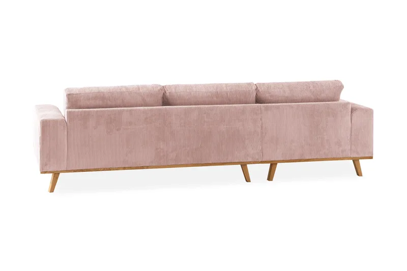 Copenhagen 4-sits Vänstervänd L-formad Divansoffa i Manchester - Rosa - Möbler - Vardagsrum - Soffor - Divansoffa & schäslong