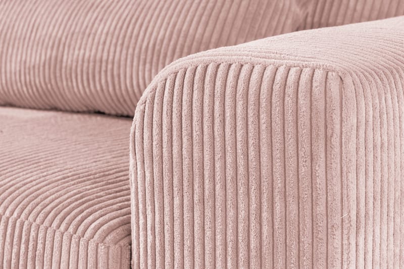 Copenhagen 4-sits Vänstervänd L-formad Divansoffa i Manchester - Rosa - Möbler - Vardagsrum - Soffor - Divansoffa & schäslong