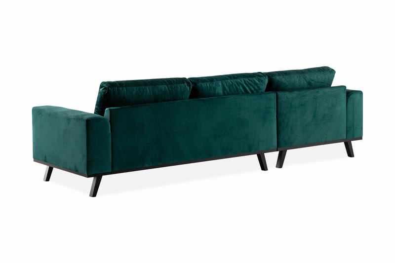 Copenhagen 4-sits Vänstervänd L-formad Divansoffa i Sammet - Grön - Möbler - Vardagsrum - Soffor - Divansoffa & schäslong