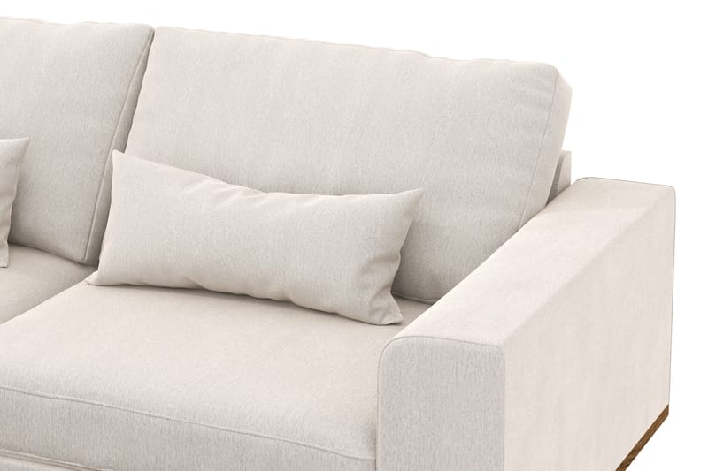 Copenhagen 4-sits Vänstervänd L-formad Divansoffa i Sammet - Krämvit - Möbler - Vardagsrum - Soffor - Divansoffa & schäslong