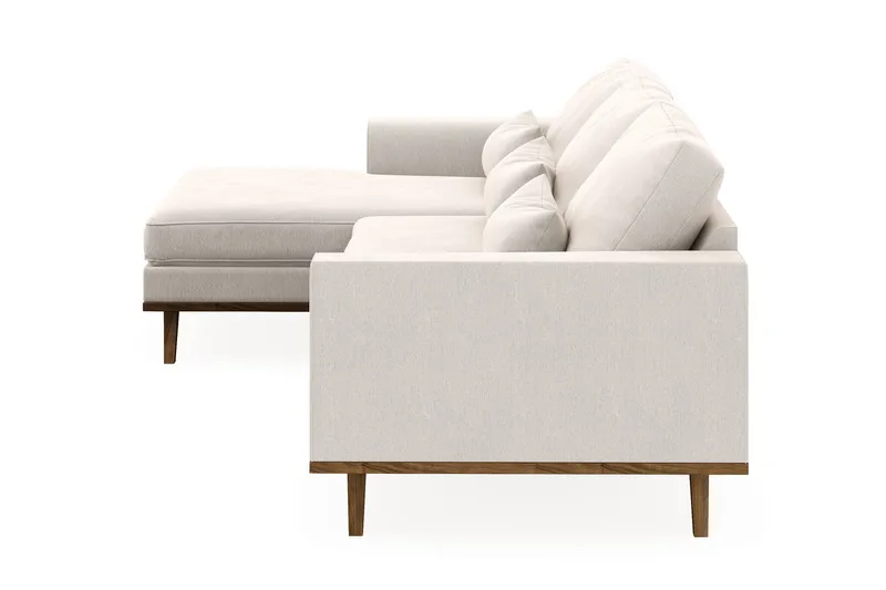 Copenhagen 4-sits Vänstervänd L-formad Divansoffa i Sammet - Krämvit - Möbler - Vardagsrum - Soffor - Divansoffa & schäslong