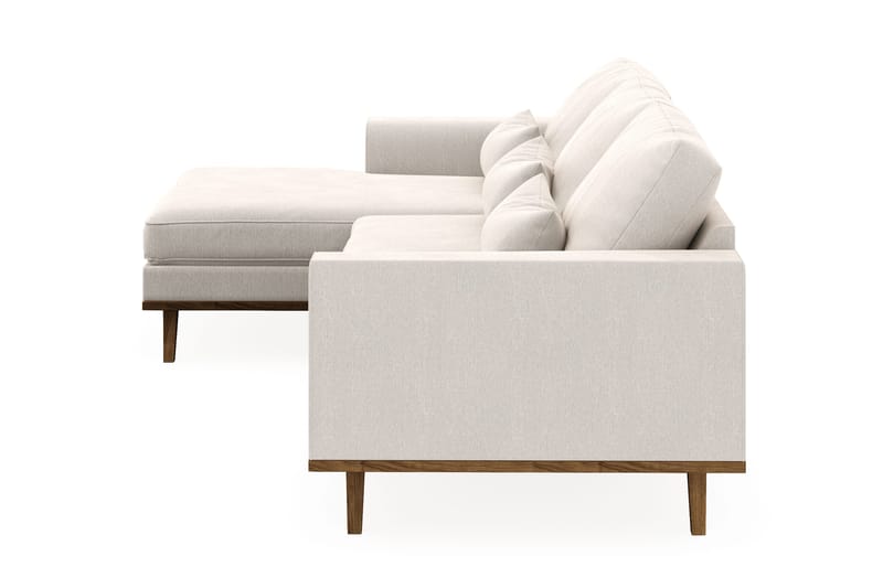 Copenhagen 4-sits Vänstervänd L-formad Divansoffa i Sammet - Krämvit - Möbler - Vardagsrum - Soffor - Divansoffa & schäslong