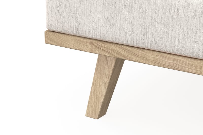 Copenhagen 4-sits Vänstervänd L-formad Divansoffa i Sammet - Krämvit - Möbler - Vardagsrum - Soffor - Divansoffa & schäslong