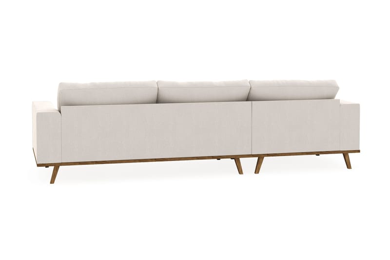 Copenhagen 4-sits Vänstervänd L-formad Divansoffa i Sammet - Krämvit - Möbler - Vardagsrum - Soffor - Divansoffa & schäslong