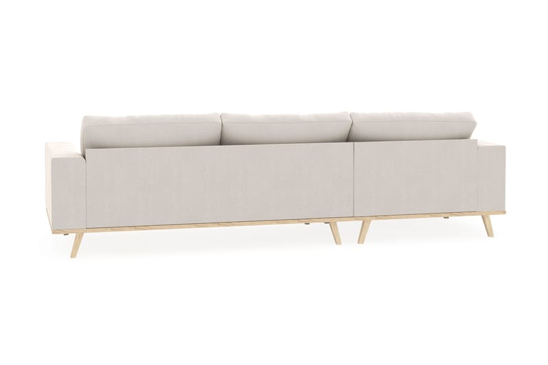Copenhagen 4-sits Vänstervänd L-formad Divansoffa i Sammet - Krämvit - Möbler - Vardagsrum - Soffor - Divansoffa & schäslong