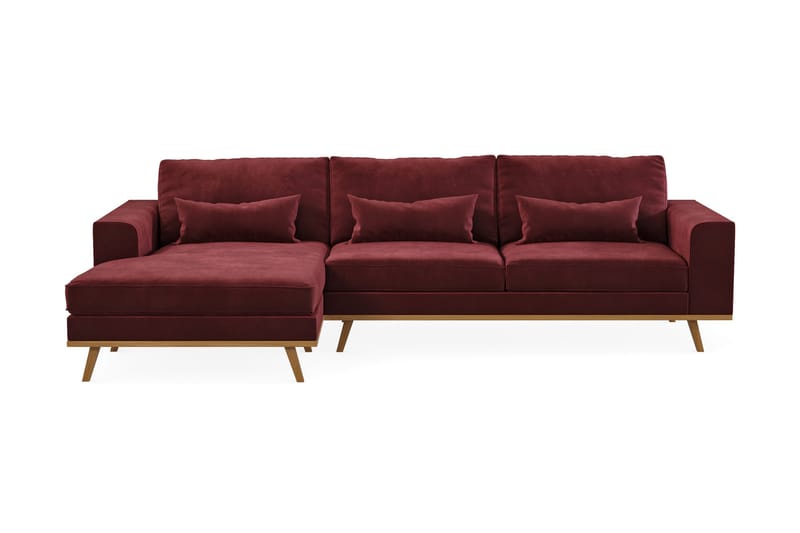 Copenhagen 4-sits Vänstervänd L-formad Divansoffa i Sammet - Lila - Möbler - Vardagsrum - Soffor - Divansoffa & schäslong