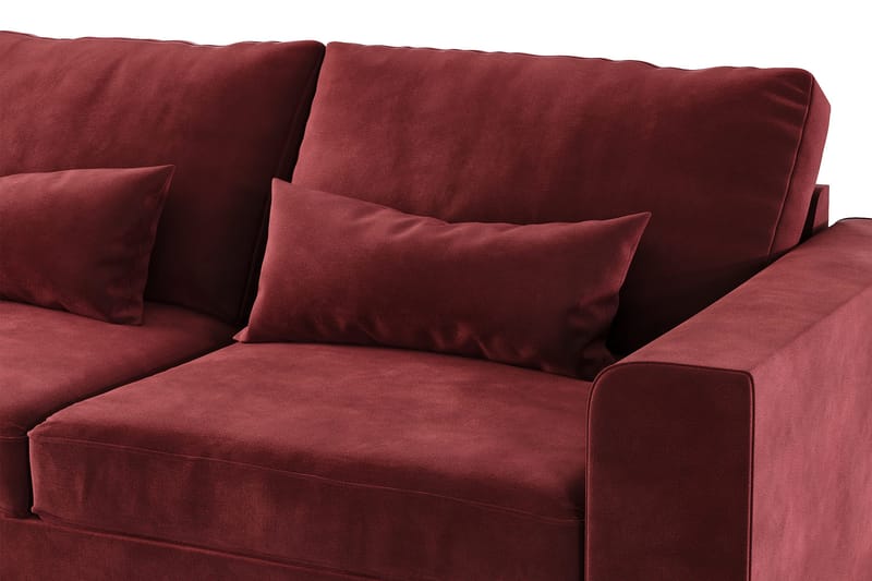 Copenhagen 4-sits Vänstervänd L-formad Divansoffa i Sammet - Lila - Möbler - Vardagsrum - Soffor - Divansoffa & schäslong