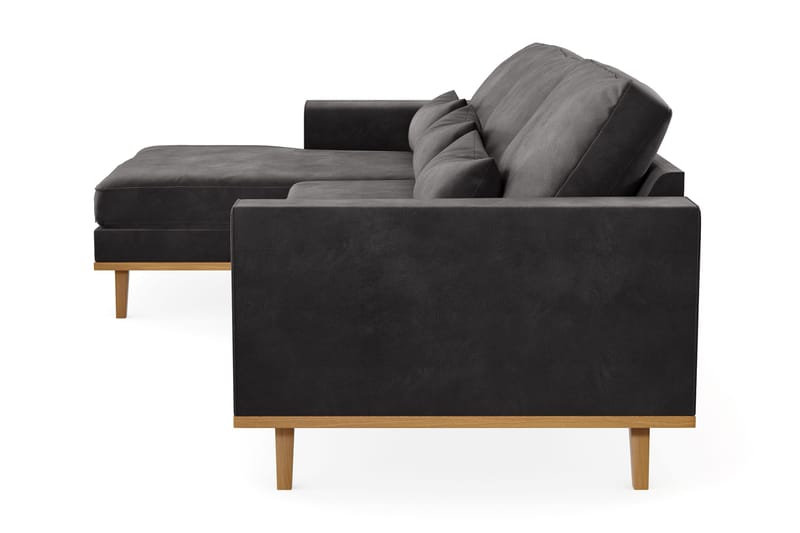 Copenhagen 4-sits Vänstervänd L-formad Divansoffa i Sammet - Mörkgrå - Möbler - Vardagsrum - Soffor - Divansoffa & schäslong
