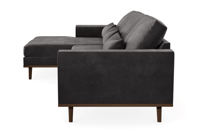Copenhagen 4-sits Vänstervänd L-formad Divansoffa i Sammet - Mörkgrå - Möbler - Vardagsrum - Soffor - Divansoffa & schäslong