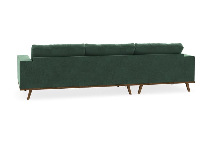 Copenhagen 4-sits Vänstervänd L-formad Divansoffa i Sammet - Mörkgrön - Möbler - Vardagsrum - Soffor - Divansoffa & schäslong
