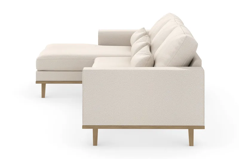 Copenhagen 4-sits Vänstervänd L-formad Divansoffa i Tyg - Beige - Möbler - Vardagsrum - Soffor - Divansoffa & schäslong