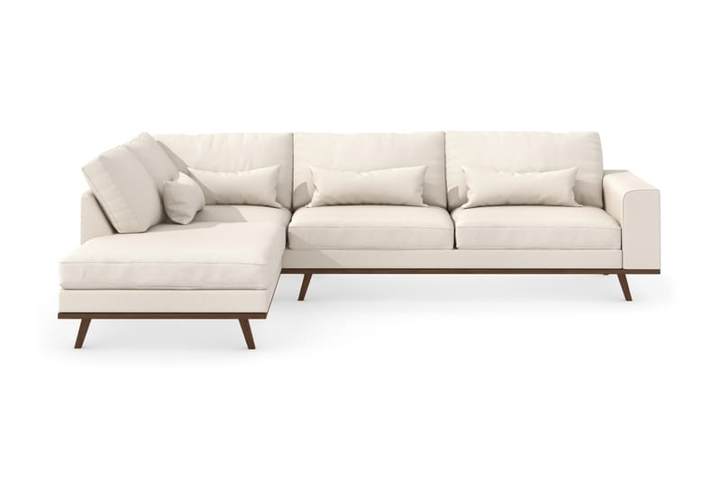 Copenhagen 4-sits Vänstervänd L-formad Divansoffa i Tyg - Beige - Möbler - Vardagsrum - Soffor - Divansoffa & schäslong