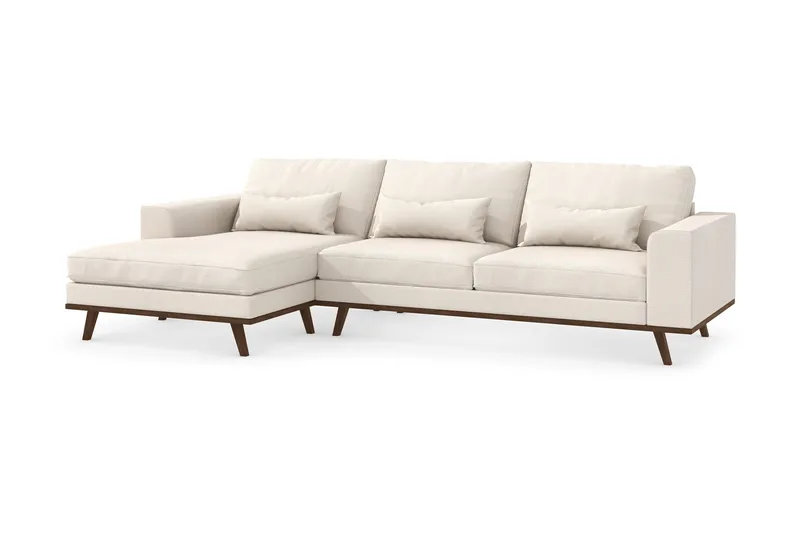 Copenhagen 4-sits Vänstervänd L-formad Divansoffa i Tyg - Beige - Möbler - Vardagsrum - Soffor - Divansoffa & schäslong
