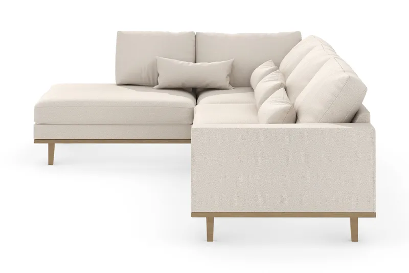 Copenhagen 4-sits Vänstervänd L-formad Divansoffa i Tyg - Beige - Möbler - Vardagsrum - Soffor - Divansoffa & schäslong