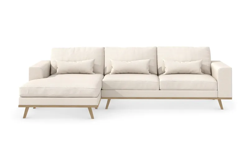 Copenhagen 4-sits Vänstervänd L-formad Divansoffa i Tyg - Beige - Möbler - Vardagsrum - Soffor - Divansoffa & schäslong