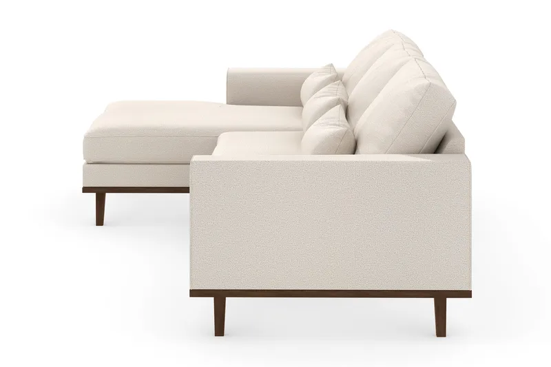 Copenhagen 4-sits Vänstervänd L-formad Divansoffa i Tyg - Beige - Möbler - Vardagsrum - Soffor - Divansoffa & schäslong