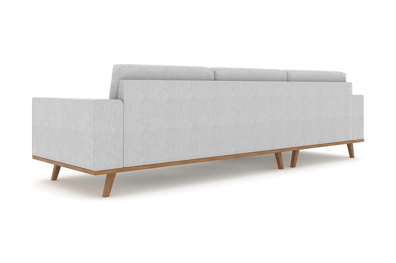 Copenhagen 4-sits Vänstervänd L-formad Divansoffa i Tyg - Grå - Möbler - Vardagsrum - Soffor - Divansoffa & schäslong