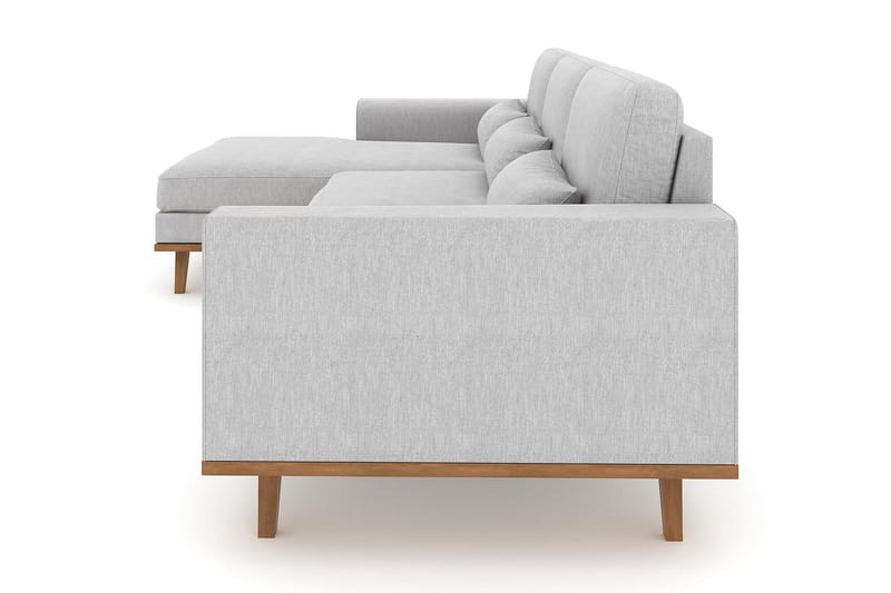 Copenhagen 4-sits Vänstervänd L-formad Divansoffa i Tyg - Grå - Möbler - Vardagsrum - Soffor - Divansoffa & schäslong