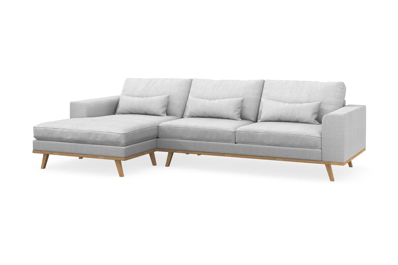 Copenhagen 4-sits Vänstervänd L-formad Divansoffa i Tyg - Ljusgrå - Möbler - Vardagsrum - Soffor - Divansoffa & schäslong