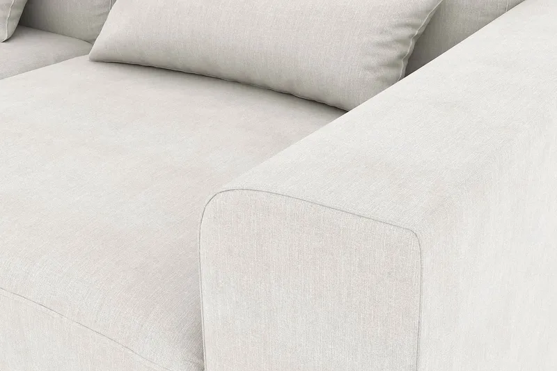 Copenhagen 4-sits Vänstervänd L-formad Divansoffa i Tyg - Ljusgrå - Möbler - Vardagsrum - Soffor - Divansoffa & schäslong