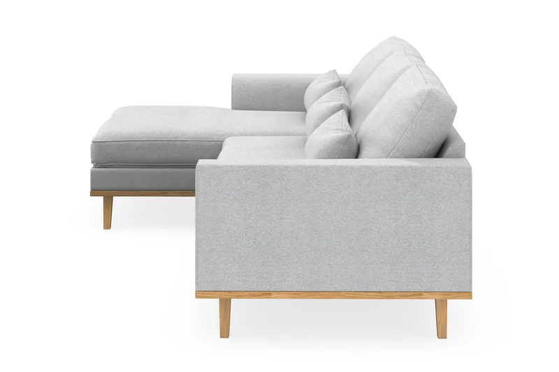 Copenhagen 4-sits Vänstervänd L-formad Divansoffa i Tyg - Ljusgrå - Möbler - Vardagsrum - Soffor - Divansoffa & schäslong