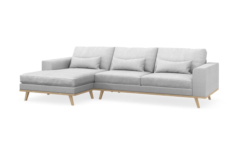 Copenhagen 4-sits Vänstervänd L-formad Divansoffa i Tyg - Ljusgrå - Möbler - Vardagsrum - Soffor - Divansoffa & schäslong