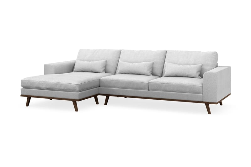 Copenhagen 4-sits Vänstervänd L-formad Divansoffa i Tyg - Ljusgrå - Möbler - Vardagsrum - Soffor - Divansoffa & schäslong