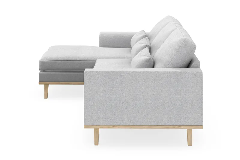 Copenhagen 4-sits Vänstervänd L-formad Divansoffa i Tyg - Ljusgrå - Möbler - Vardagsrum - Soffor - Divansoffa & schäslong