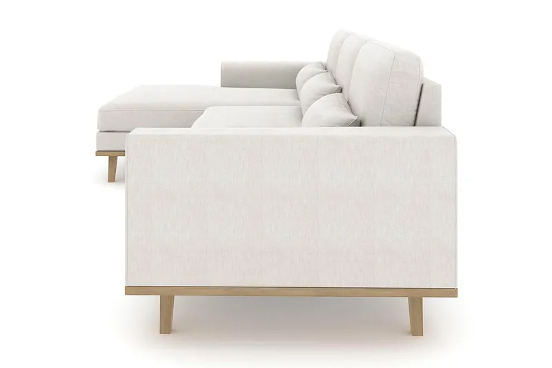 Copenhagen 4-sits Vänstervänd L-formad Divansoffa i Tyg - Ljusgrå - Möbler - Vardagsrum - Soffor - Divansoffa & schäslong