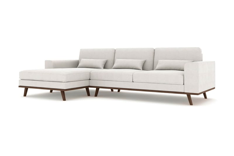 Copenhagen 4-sits Vänstervänd L-formad Divansoffa i Tyg - Ljusgrå - Möbler - Vardagsrum - Soffor - Divansoffa & schäslong