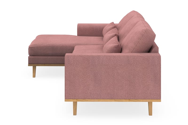 Copenhagen 4-sits Vänstervänd L-formad Divansoffa i Tyg - Rosa - Möbler - Vardagsrum - Soffor - Divansoffa & schäslong