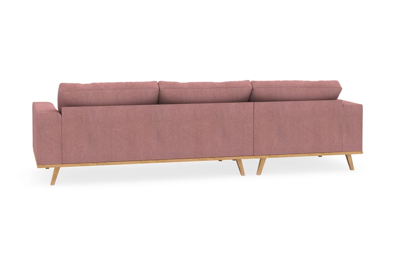 Copenhagen 4-sits Vänstervänd L-formad Divansoffa i Tyg - Rosa - Möbler - Vardagsrum - Soffor - Divansoffa & schäslong
