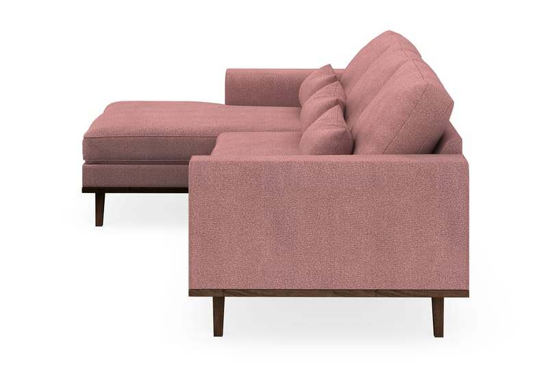 Copenhagen 4-sits Vänstervänd L-formad Divansoffa i Tyg - Rosa - Möbler - Vardagsrum - Soffor - Divansoffa & schäslong