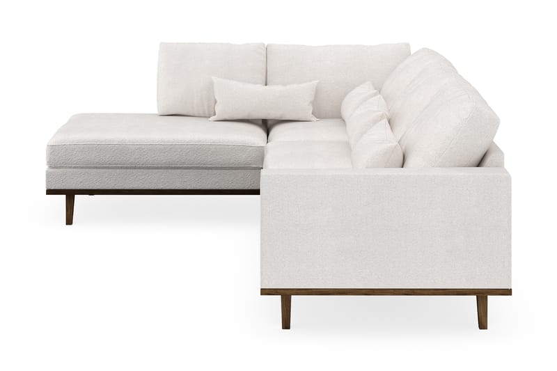 Copenhagen 4-sits Vänstervänd L-formad Schäslongsoffa i Bouclé - Vit - Möbler - Vardagsrum - Soffor - Divansoffa & schäslong