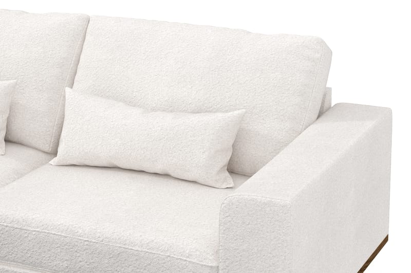 Copenhagen 4-sits Vänstervänd L-formad Schäslongsoffa i Bouclé - Vit - Möbler - Vardagsrum - Soffor - Divansoffa & schäslong