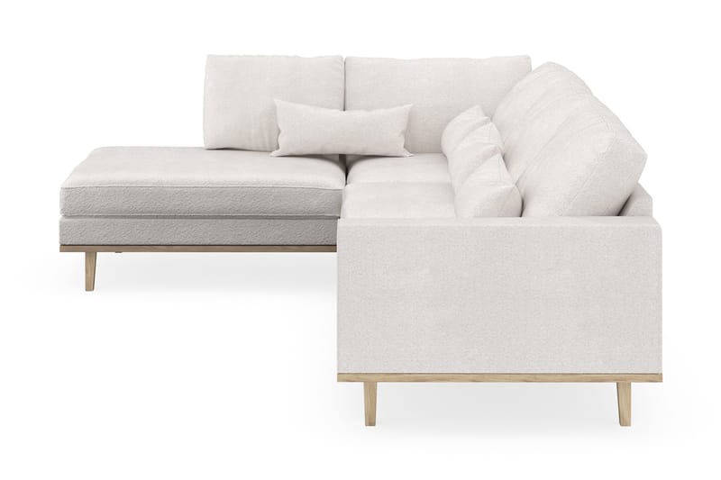 Copenhagen 4-sits Vänstervänd L-formad Schäslongsoffa i Bouclé - Vit - Möbler - Vardagsrum - Soffor - Divansoffa & schäslong