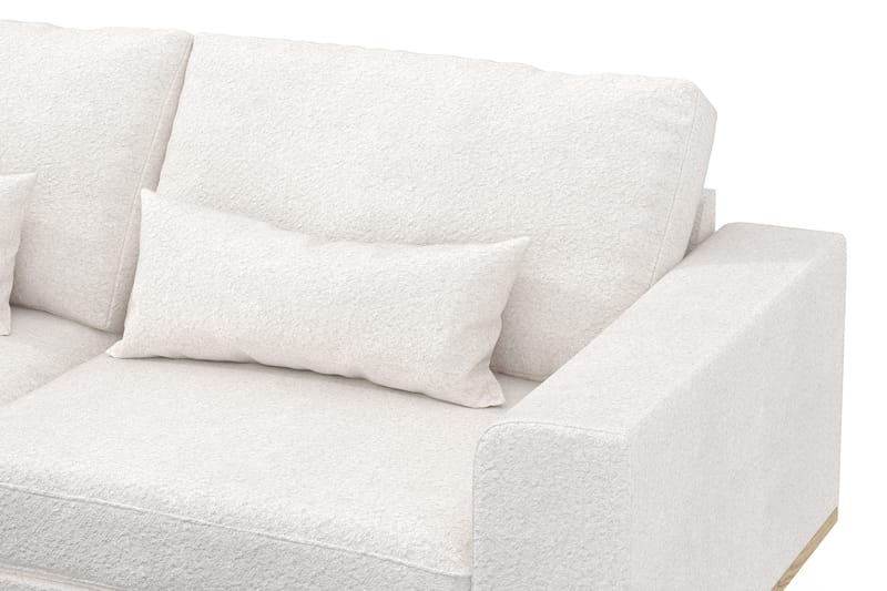 Copenhagen 4-sits Vänstervänd L-formad Schäslongsoffa i Bouclé - Vit - Möbler - Vardagsrum - Soffor - Divansoffa & schäslong