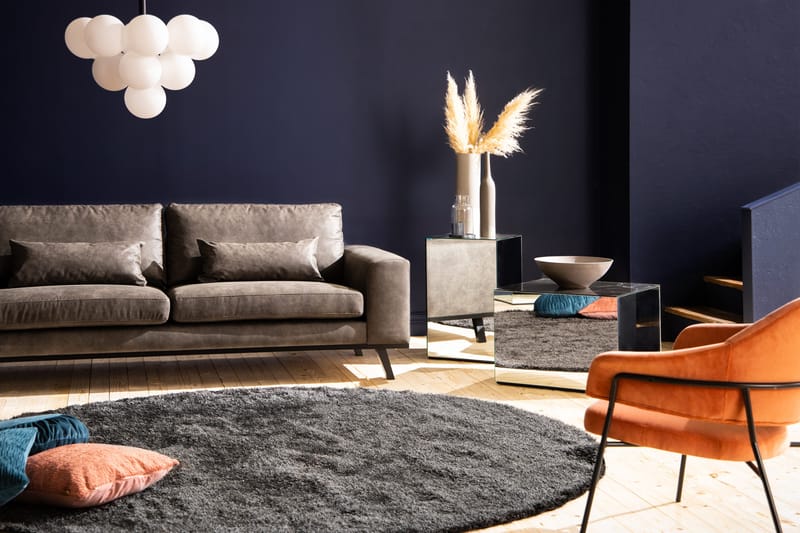 Copenhagen 4-sits Vänstervänd L-formad Schäslongsoffa i Konstläder - Mörkgrå - Möbler - Vardagsrum - Soffor - Divansoffa & schäslong