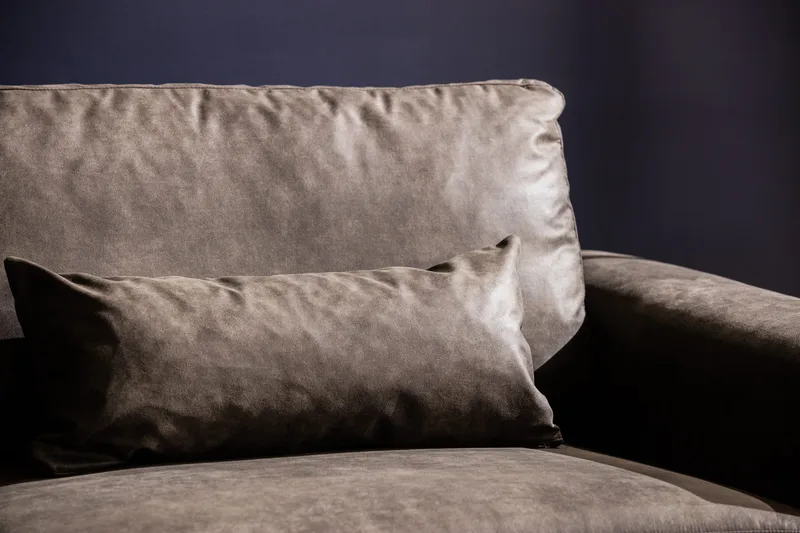 Copenhagen 4-sits Vänstervänd L-formad Schäslongsoffa i Konstläder - Mörkgrå - Möbler - Vardagsrum - Soffor - Divansoffa & schäslong