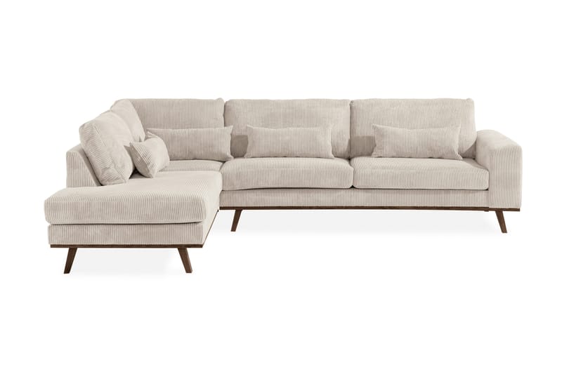 Copenhagen 4-sits Vänstervänd L-formad Schäslongsoffa i Manchester - Beige - Möbler - Vardagsrum - Soffor - Divansoffa & schäslong