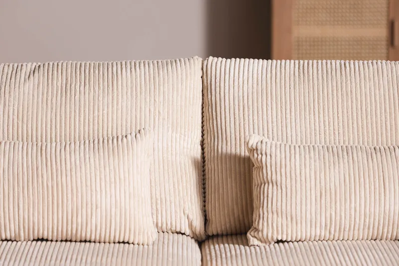 Copenhagen 4-sits Vänstervänd L-formad Schäslongsoffa i Manchester - Beige - Möbler - Vardagsrum - Soffor - Divansoffa & schäslong