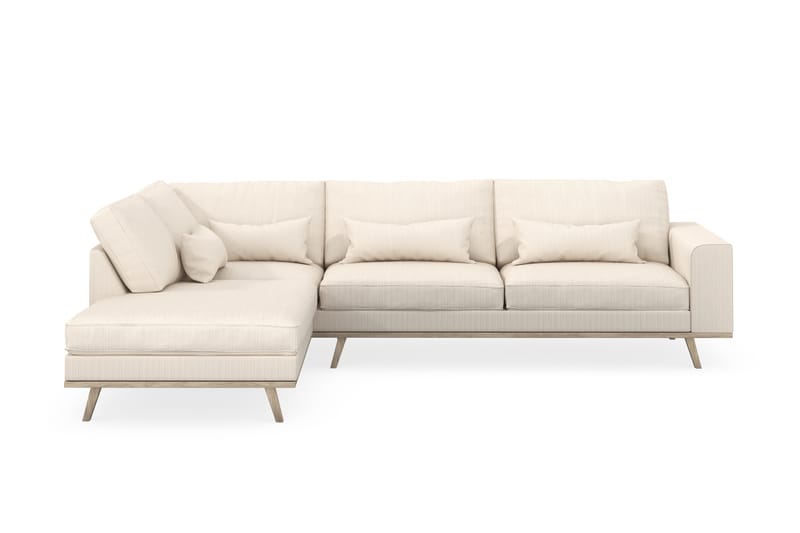 Copenhagen 4-sits Vänstervänd L-formad Schäslongsoffa i Manchester - Beige - Möbler - Vardagsrum - Soffor - Divansoffa & schäslong