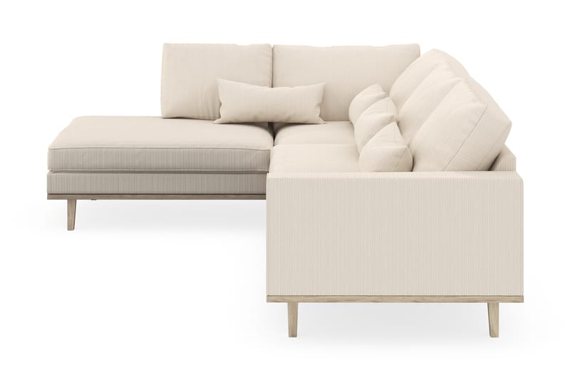 Copenhagen 4-sits Vänstervänd L-formad Schäslongsoffa i Manchester - Beige - Möbler - Vardagsrum - Soffor - Divansoffa & schäslong