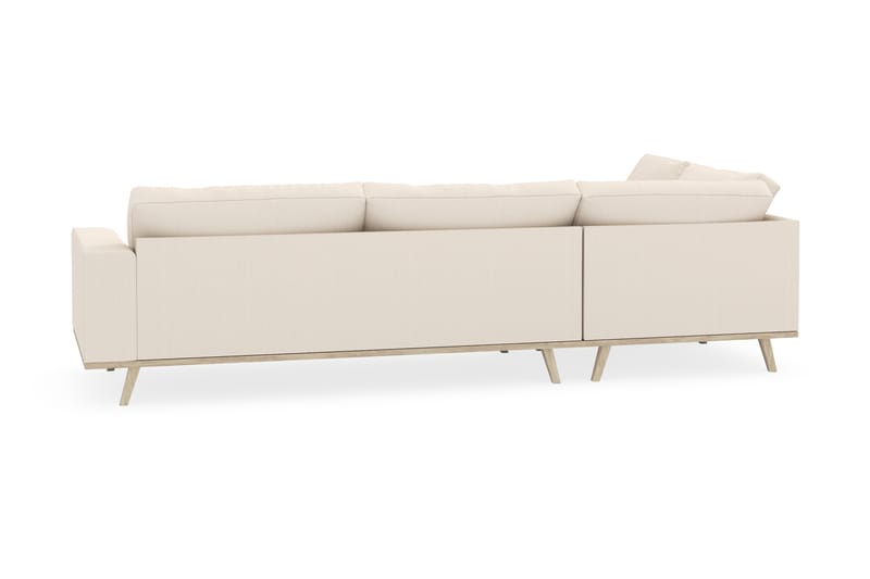 Copenhagen 4-sits Vänstervänd L-formad Schäslongsoffa i Manchester - Beige - Möbler - Vardagsrum - Soffor - Divansoffa & schäslong