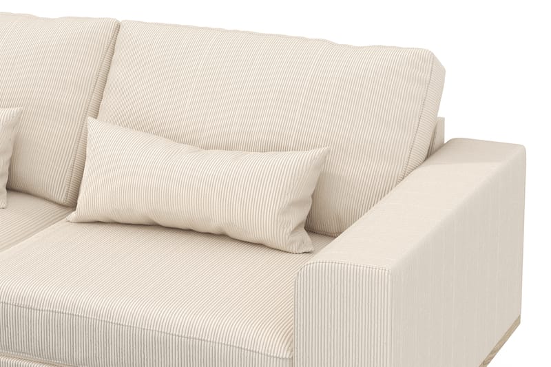 Copenhagen 4-sits Vänstervänd L-formad Schäslongsoffa i Manchester - Beige - Möbler - Vardagsrum - Soffor - Divansoffa & schäslong
