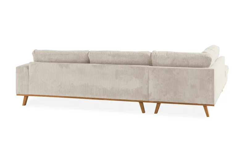 Copenhagen 4-sits Vänstervänd L-formad Schäslongsoffa i Manchester - Beige - Möbler - Vardagsrum - Soffor - Divansoffa & schäslong